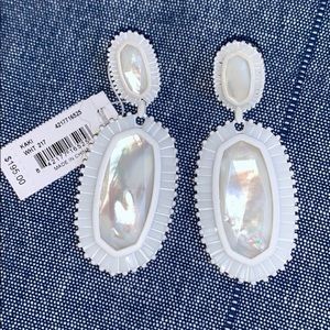 Kendra Scott Jewelry - Kendra Scott white druzy Kaki NWT earrings Kendra Scott Jewelry - Kendra Scott white druzy Kaki NWT earrings